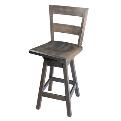 Tabouret de bar et de comptoir pivotant en bois massif Caine