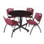 Table de salle de repos Nicklo, chaises empilables 4 M-32668453-32668460