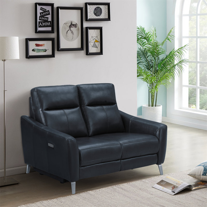 Causeuse Boyd, Similicuir bleu