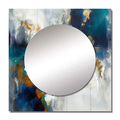 Genut - Miroir décoratif carré abstrait pour chambre à coucher