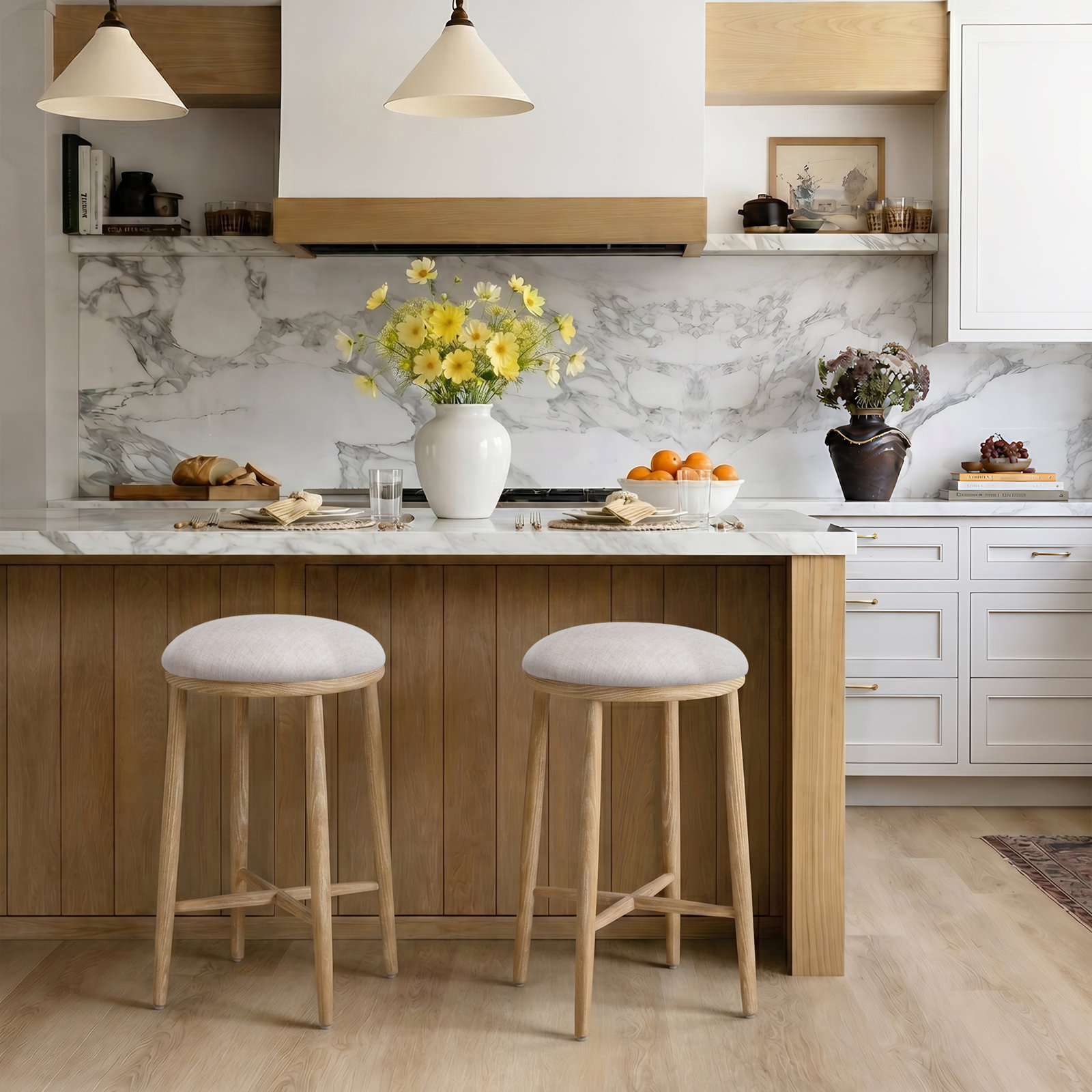 Backless Round Counter Stool