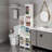 4 Tier Folding Stackable Storage Box, Stackable Storage Drawers On Wheels, Bathroom Floor Cabinet With Doors