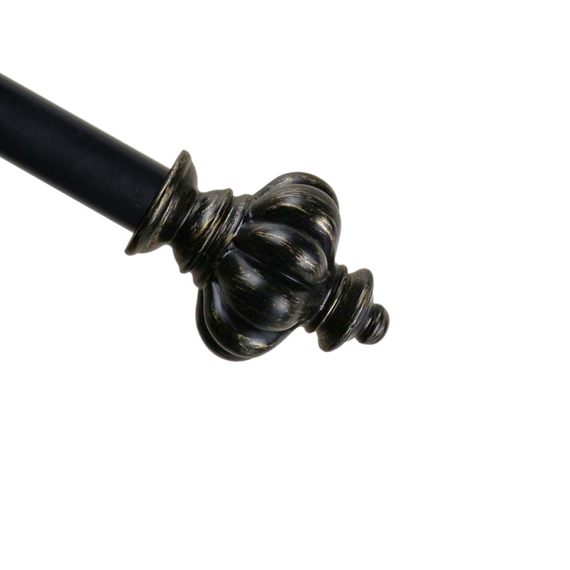 Tringle à rideaux simple ajustable Coldiron, 28 po - L 48 po, Doré brulé