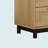3-Drawer Storage Cabinet with Rope Woven Drawers for Bedroom and Living Room, Oak-1450294973