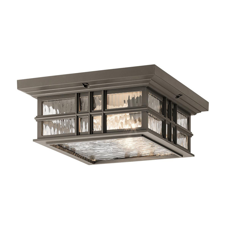 Beayer Oil Rubbed Bronze 2 - Bulb Outdoor Flush Mount