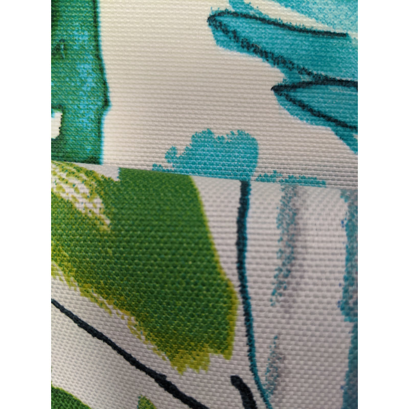 Tissu de lime Kassim, Ivoire / vert / bleu sarcelle