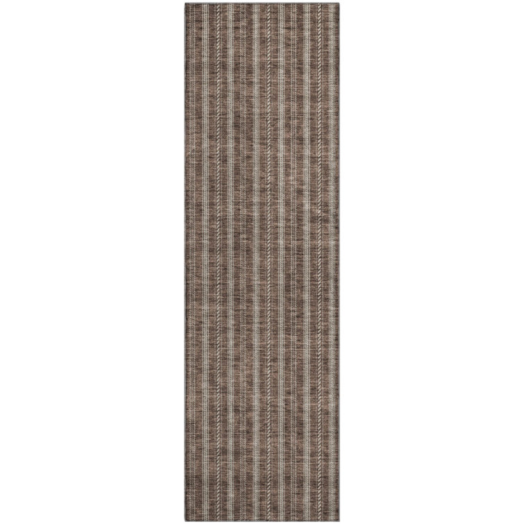 Premium Machine Washable Prisco Brown Rug