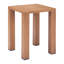 Table de bout carrée en aluminium naturel 22 po