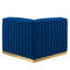 Fauteuil d'angle gauche en velours Conjure Channel-83556801