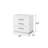Vannida Nightstand in Milky White