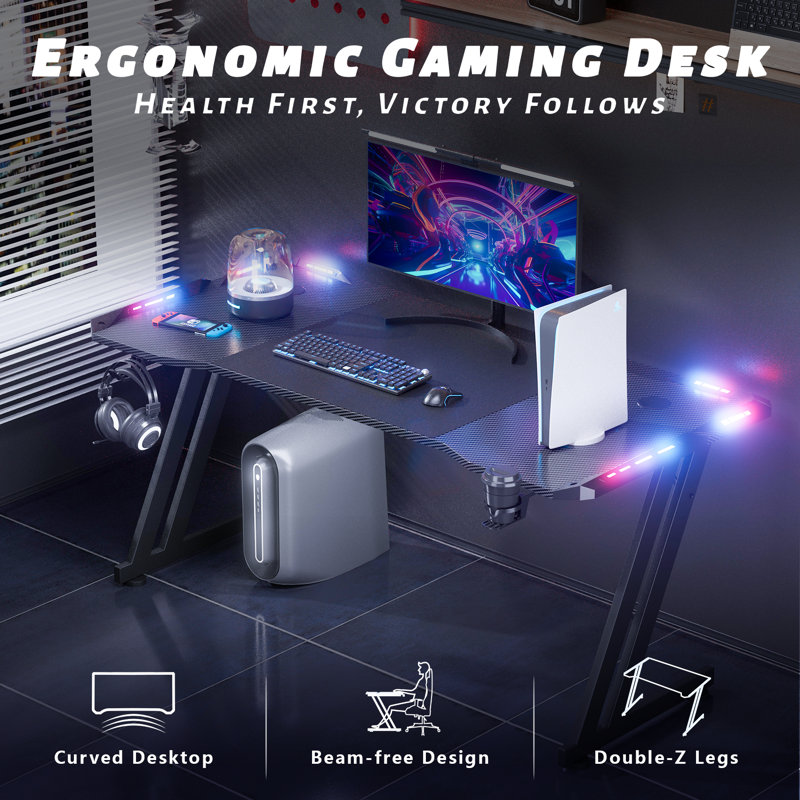 Metal Base Computer Desk, 74cm H x 120cm W x 60cm D