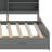 Platform Bed Frame With Hidden Storage Headboard, Rotatable Holder, Side Bookcase & 2 Drawers-1175249853