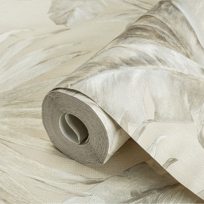 Rouleau de fleurs Azahel, Beige