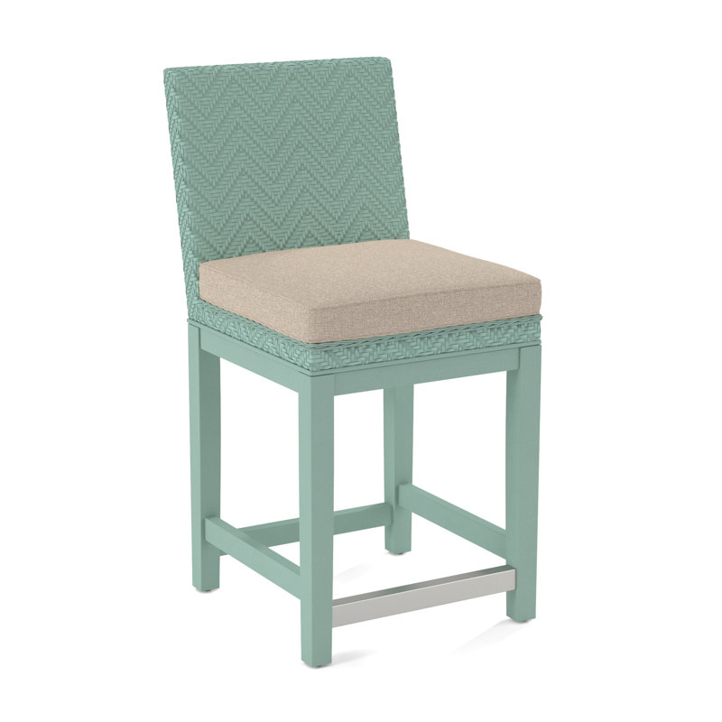Upholstered Stool, Eggshell Crypton Performance; 0884-93, Frost White Finish