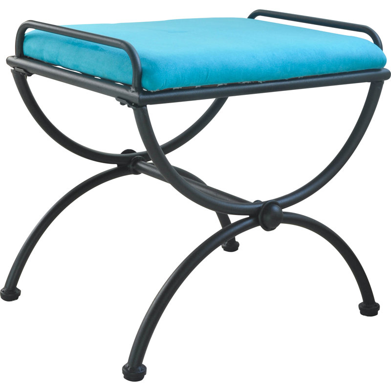 Tabouret de coiffeuse Blomberg, Bleu aqua
