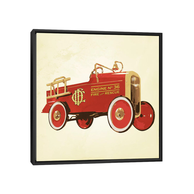 Art sur toile Albree Modern Fire 36, H 37 po x l 37 po x P 1,5 po, Toile avec cadre noir, Non mat
