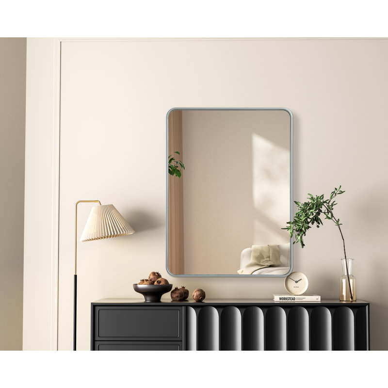 Erath Contour Metal Mirror, Silver, 40" x 30"