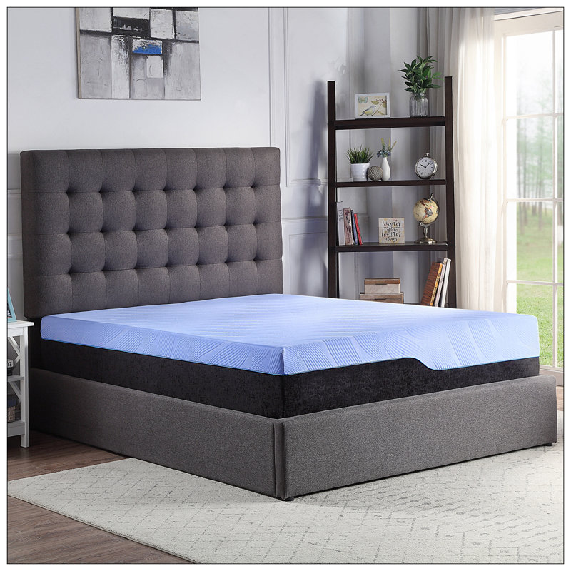Matelas pour enfant en mousse viscoélastique rafraîchissante hybride rafraîchissant 12 pouces Refresh, Grand lit