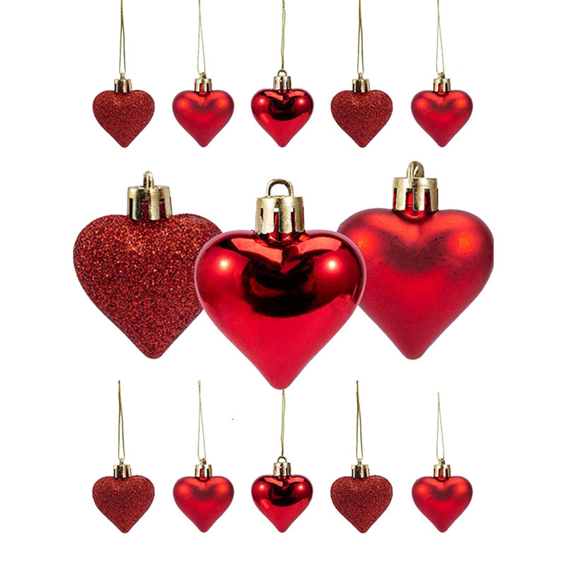 12 pièces décorations pour la Saint-Valentin en forme de cœur, cadeaux romantiques pour la Saint-Valentin