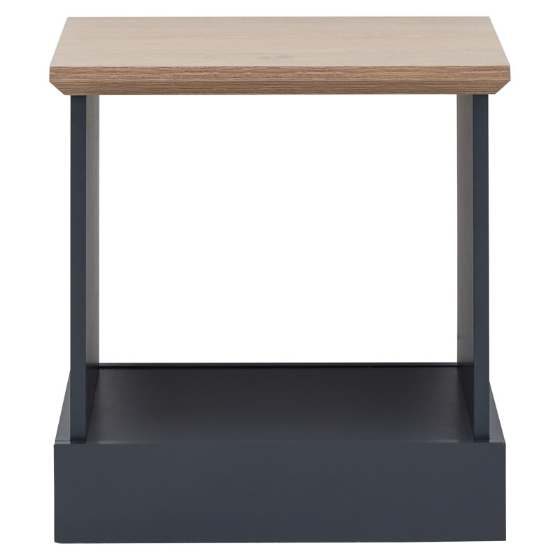 Brielle Floor Shelf End Table, Slate Blue