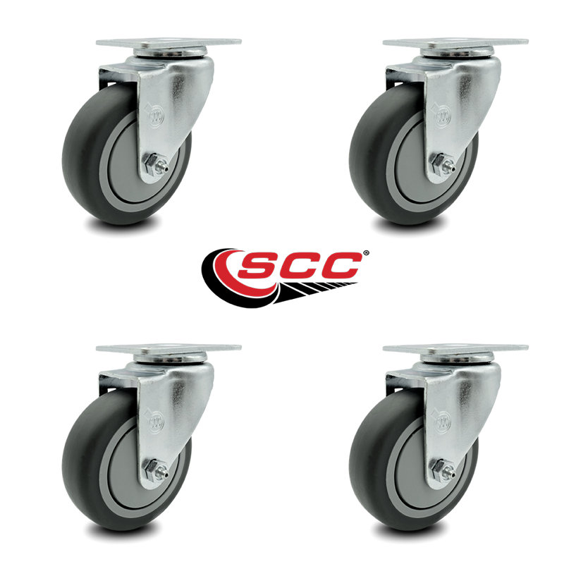 Ensemble de 4 roulettes pivotantes Rubbermaid