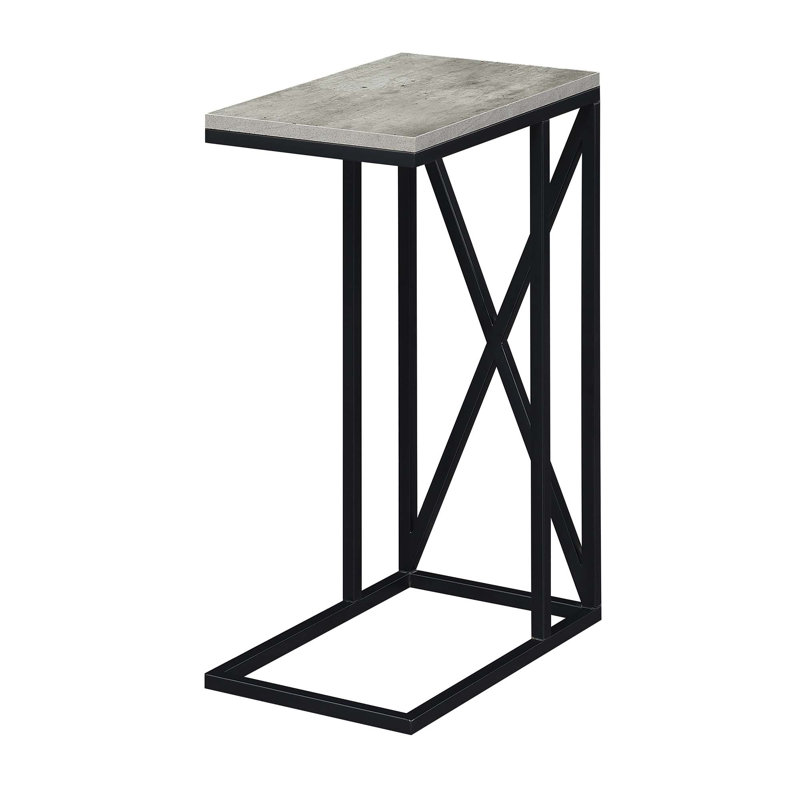 Adreauna 24.25'' Tall C End Table, Faux Birch Top/Black Base