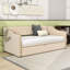 Lit de jour simple rembourré avec couchette-488180501