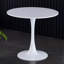 Table basse blanche de style Mid-Century et table de fabrication élégante en acier avec base solide