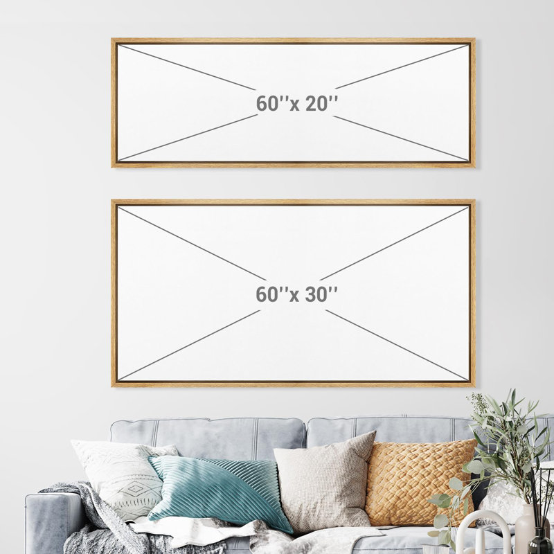 Minimal Landscape Muted Abstract Minimalist Neutral Décor Extra Large Framed Canvas Print Wall Art
