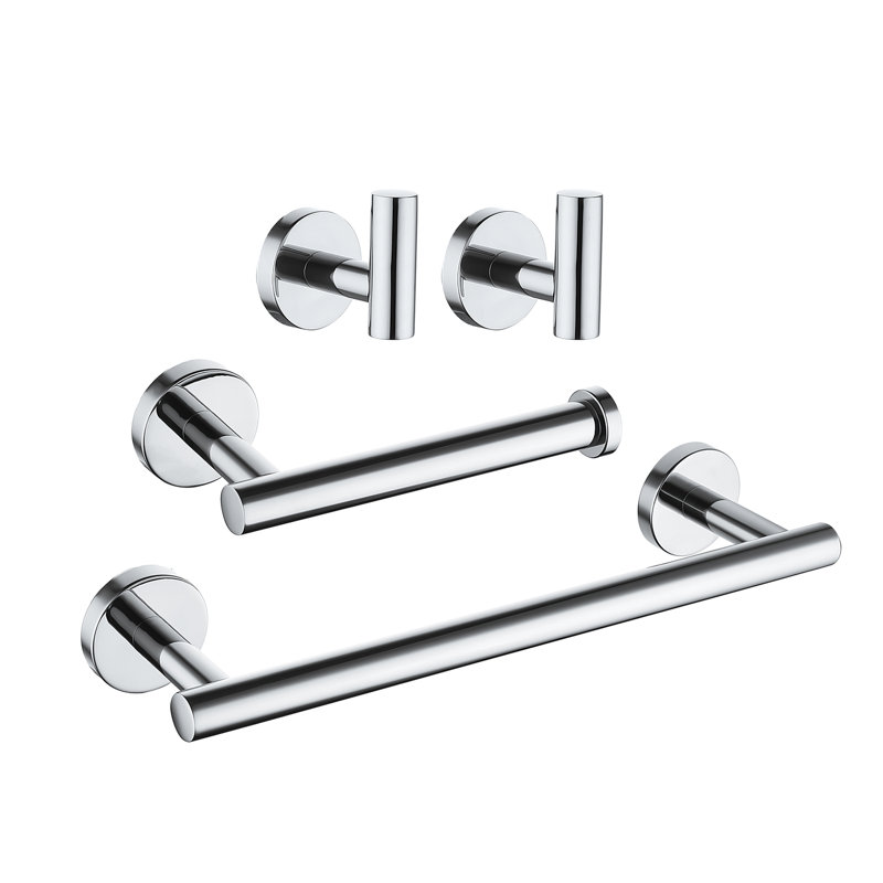 4 - Piece Bathroom Hardware Set, Chrome