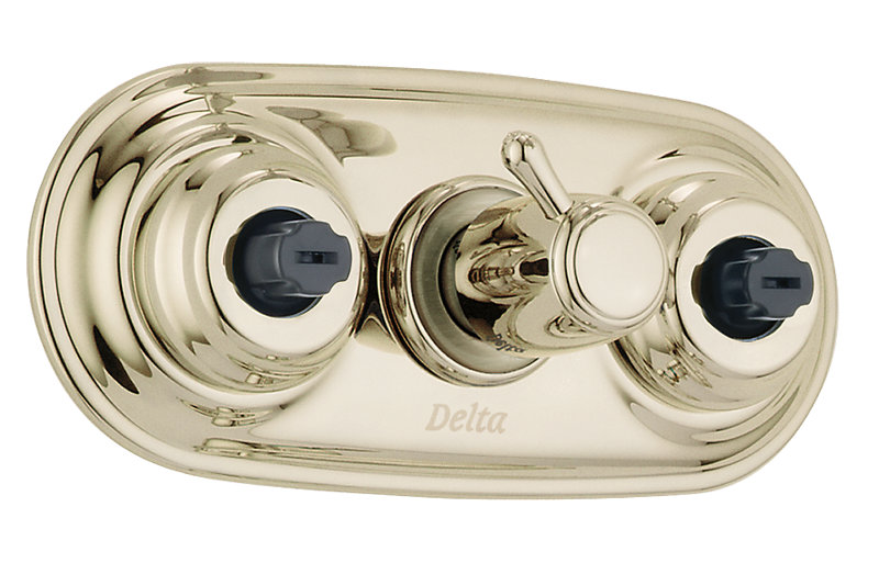 Garniture de robinet de douche à six fonctions avec poignée levier xo, Acier inoxydable Brilliance