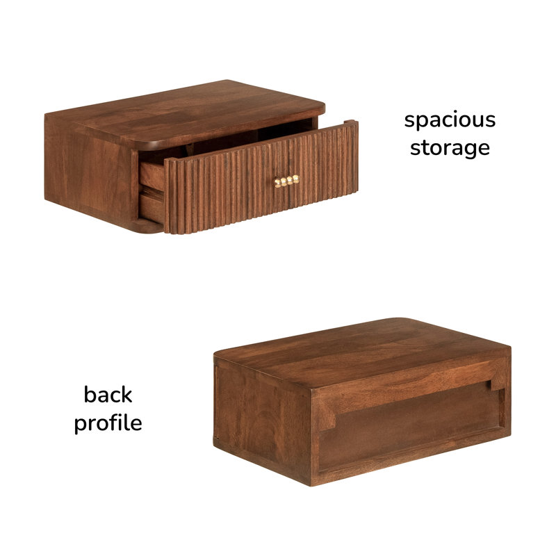 Tablette murale en bois massif Fig