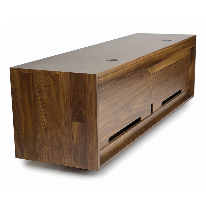 Moduluxe Media Console, 29.88"H x 66.13"L x 19"W, Natural Walnut
