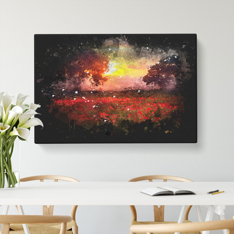 Poppy Meadow - Wrapped Canvas, 50cm H x 76cm W x 3cm D