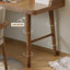 Bureau d'écriture brun en bois massif en forme de L-801507803-801507805