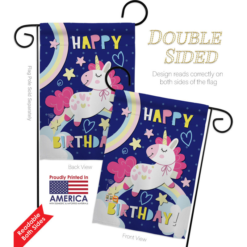 Adorable ensemble de drapeaux en polyester 19 x 13 po