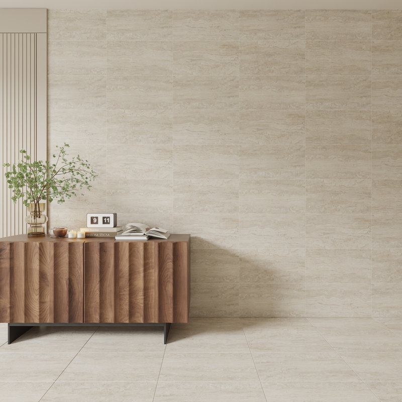 Spanish Marmol Porcelain 12" x 24" x 9mm Floor and Wall Tile Case(5 PCS, 10.76 Sq. Ft.), Natural