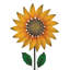 Piquet de jardin en métal à texture de fleur avec finition thermolaquée et roulement à billes durable-125844651