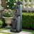 Indoor Outdoor Waterfall Fountain, Resin Garden Water Fountain Outdoor With Lights, Floor-Standing Fountain For Patio, Balcony Home Decor