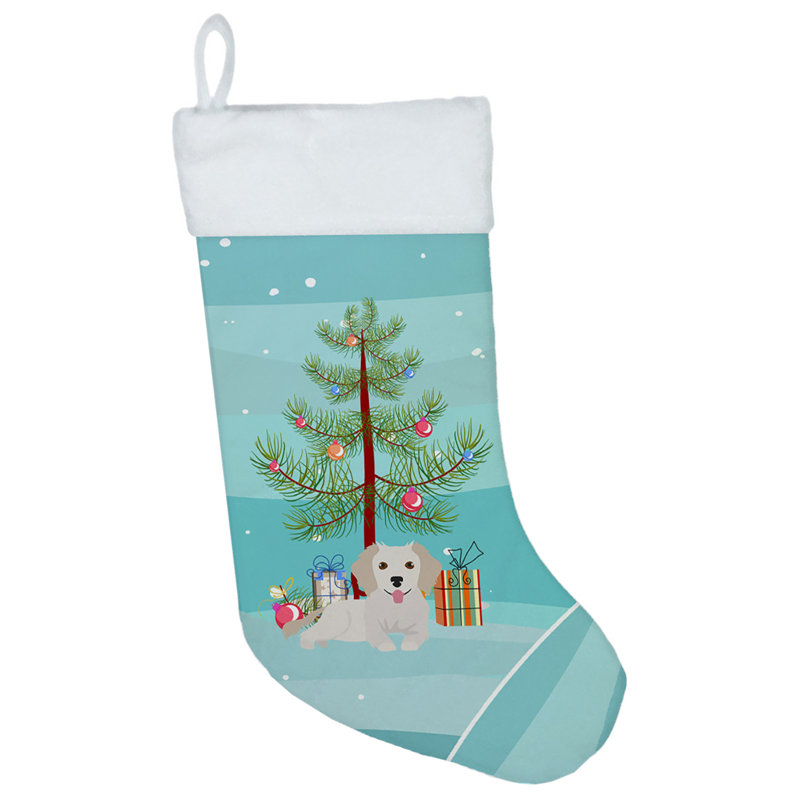 Chaussette de noël joyeux de noël, Petit chien domestique grec