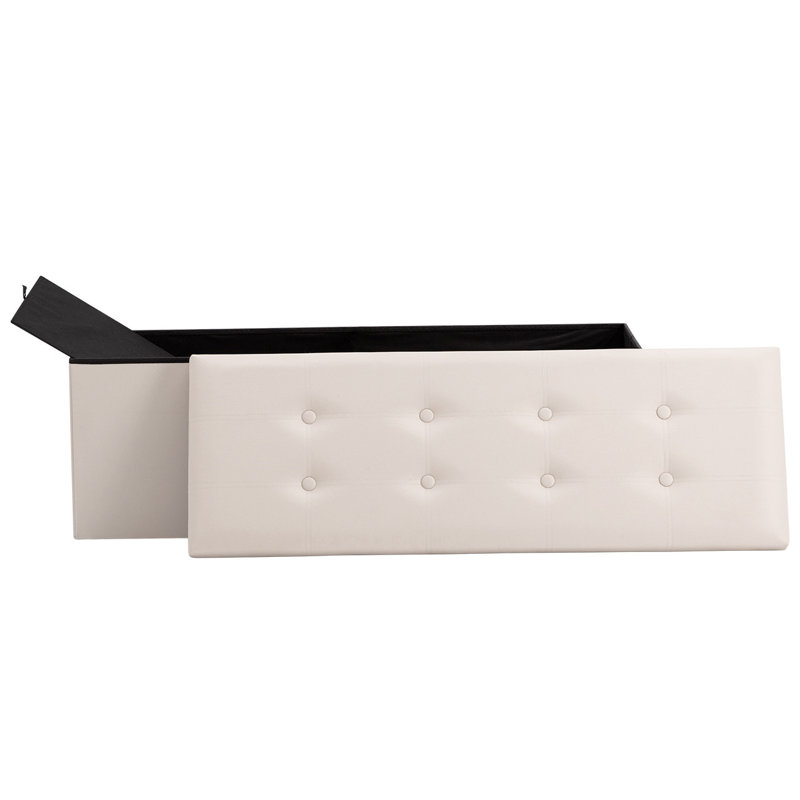 Banc de rangement en similicuir