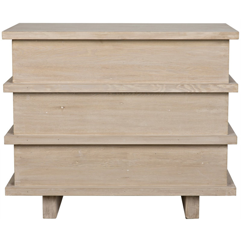 Bergamot 3 - Drawer Solid Wood Dresser, Gray Wash Wax