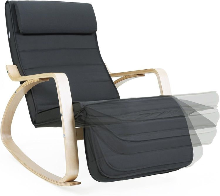 Chaise berçante Noralf, Noir