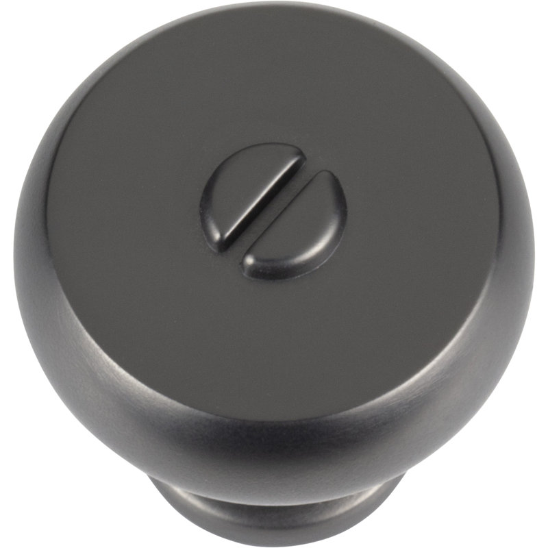 Brushed Nickel Round Mushroom Knob with Mounting Hardware