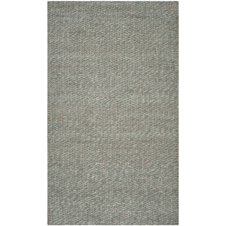 Auckland Chevron Handmade Flatweave Teal Area Rug