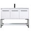 Meuble-lavabo simple 48 po avec armoire et plateau en résine Elegant Lighting Gerard (blanc)