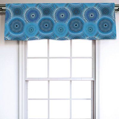 Sateen Ikat Ruffled Window Valance