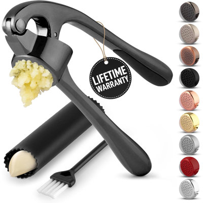Ensemble de presse-ail Zulay Kitchen Premium - avec éplucheur et brosse en silicone