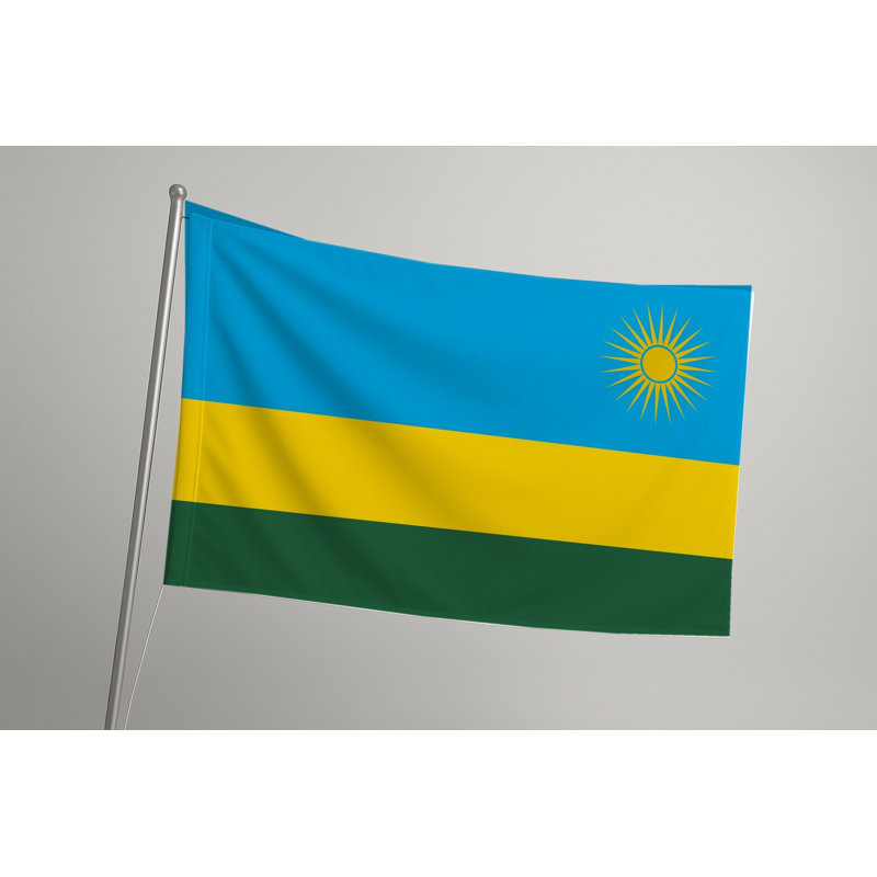 Drapeau du Rwanda — Drapeau extérieur, 36" H x 60" W