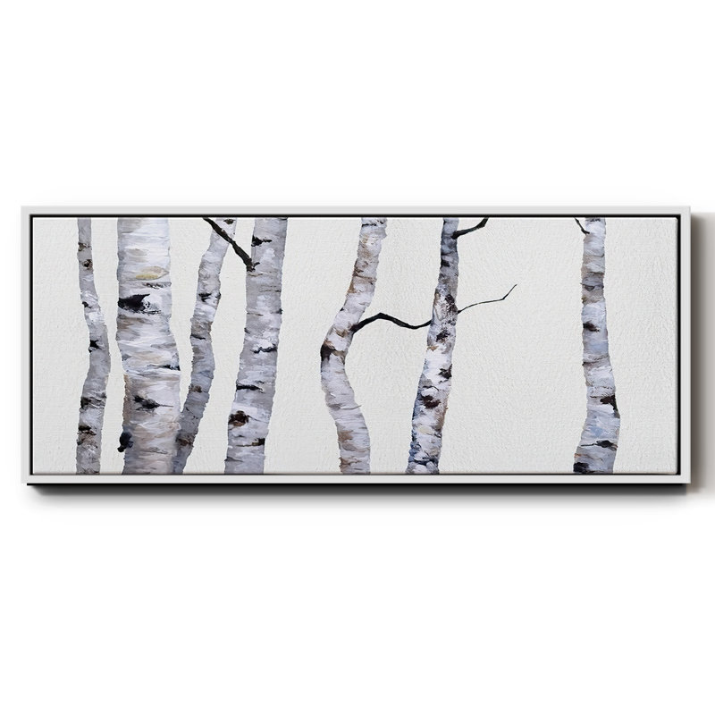 Birch Trees I- Framed Canvas, 24" H x 60" W